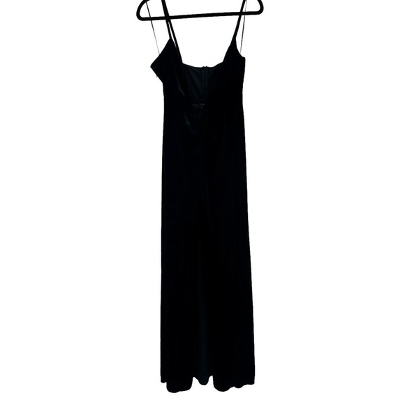 Superdown Aurora Velvet Deep V Zipper Maxi Dress In Black Size S NWOT - Picture 5 of 10
